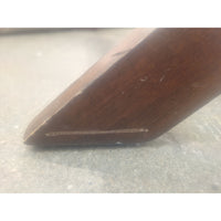 PAIR of Espresso Wood & Nickel 1-Drawer Side Tables