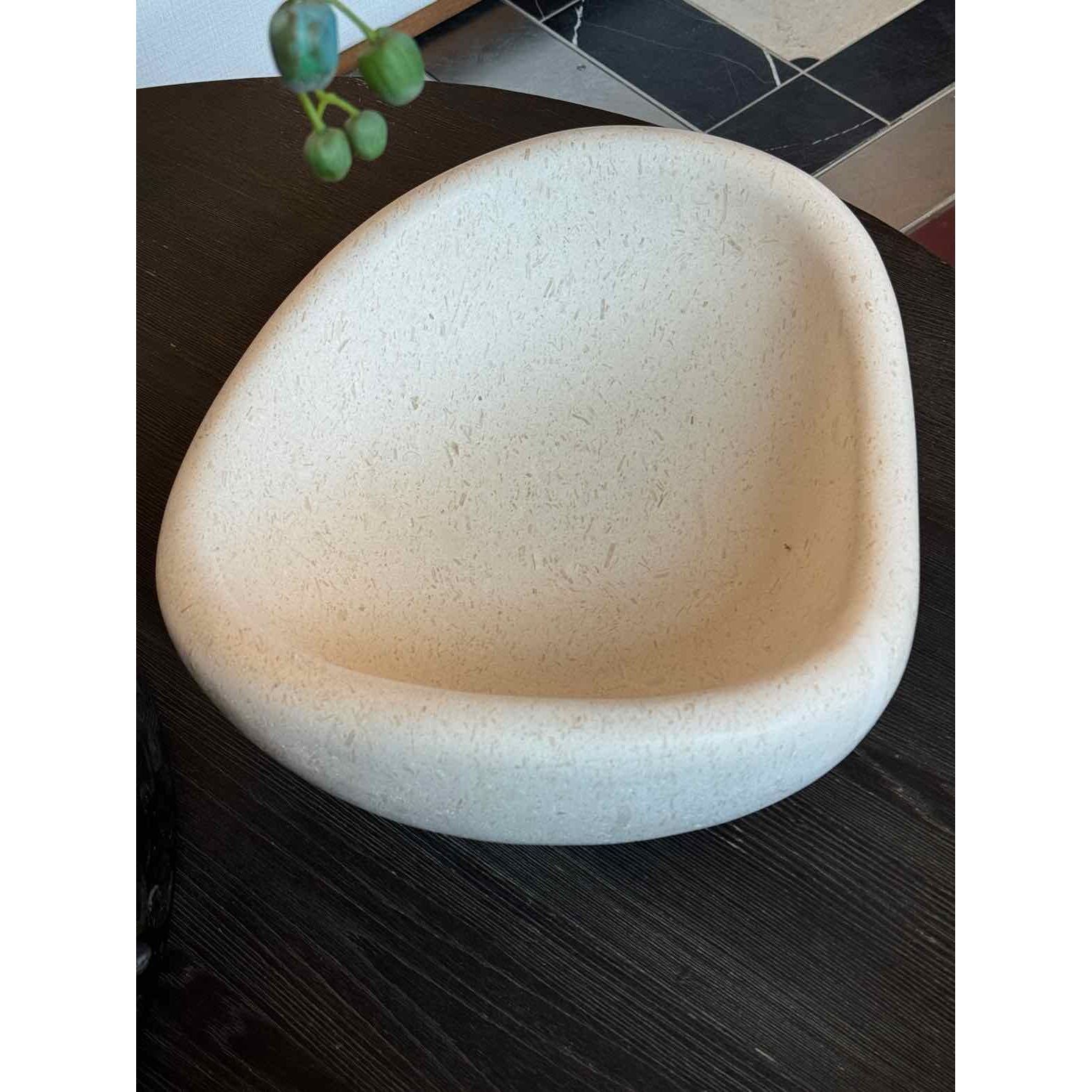 Wyld Blue White Limestone Serving Bowl