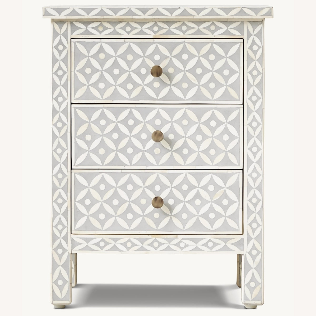 Salma Mosaic Inlay 3-Drawer Side Table by RH