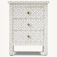 Salma Mosaic Inlay 3-Drawer Side Table by RH