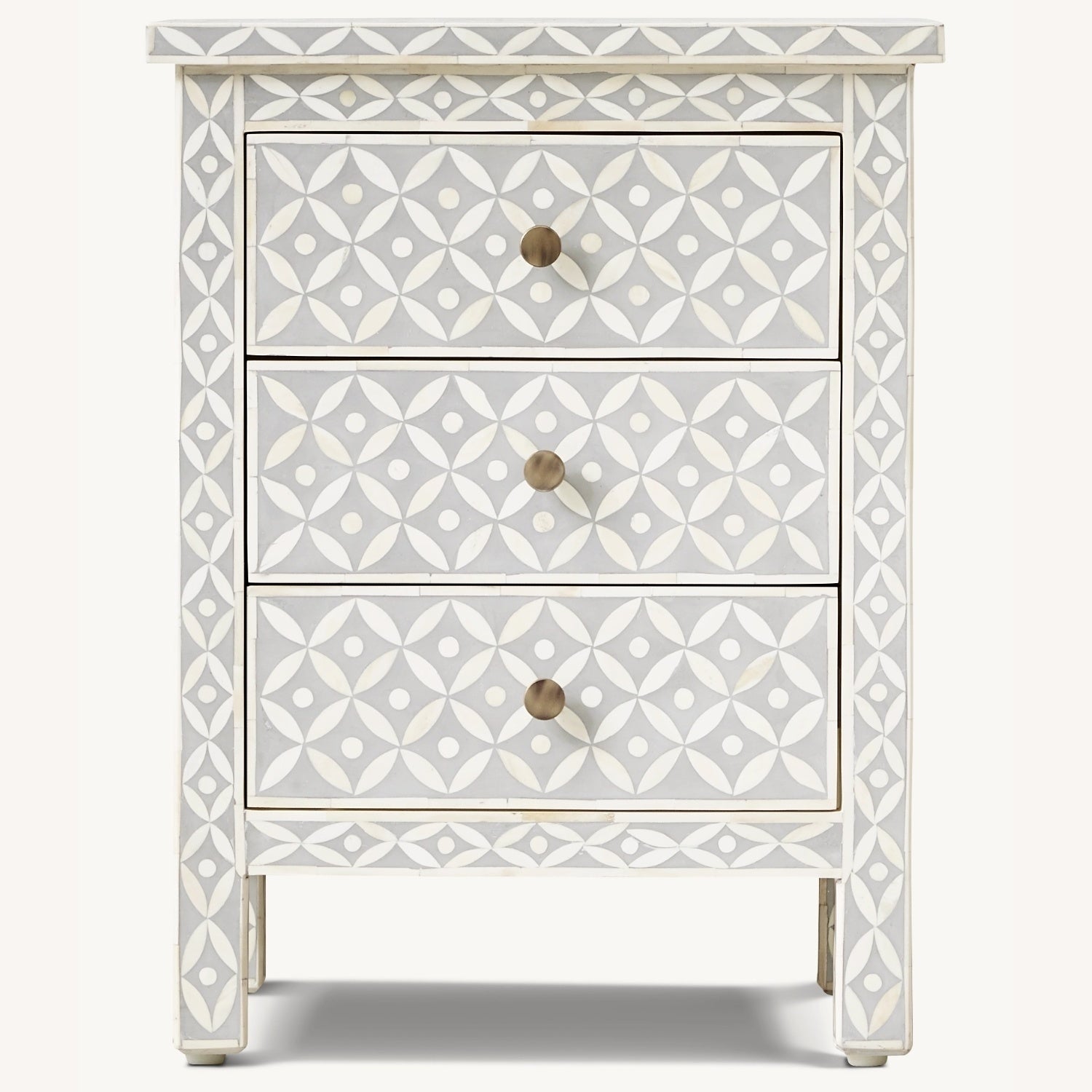 Salma Mosaic Inlay 3-Drawer Side Table by RH