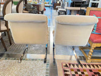 SET of 8 Wool Mohair Cantilever Dining Chairs by Pace (AS IS)