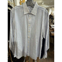 Men's Charles Tyrwhitt Mens Size M White/Blue Shirt - colletteconsignment.com