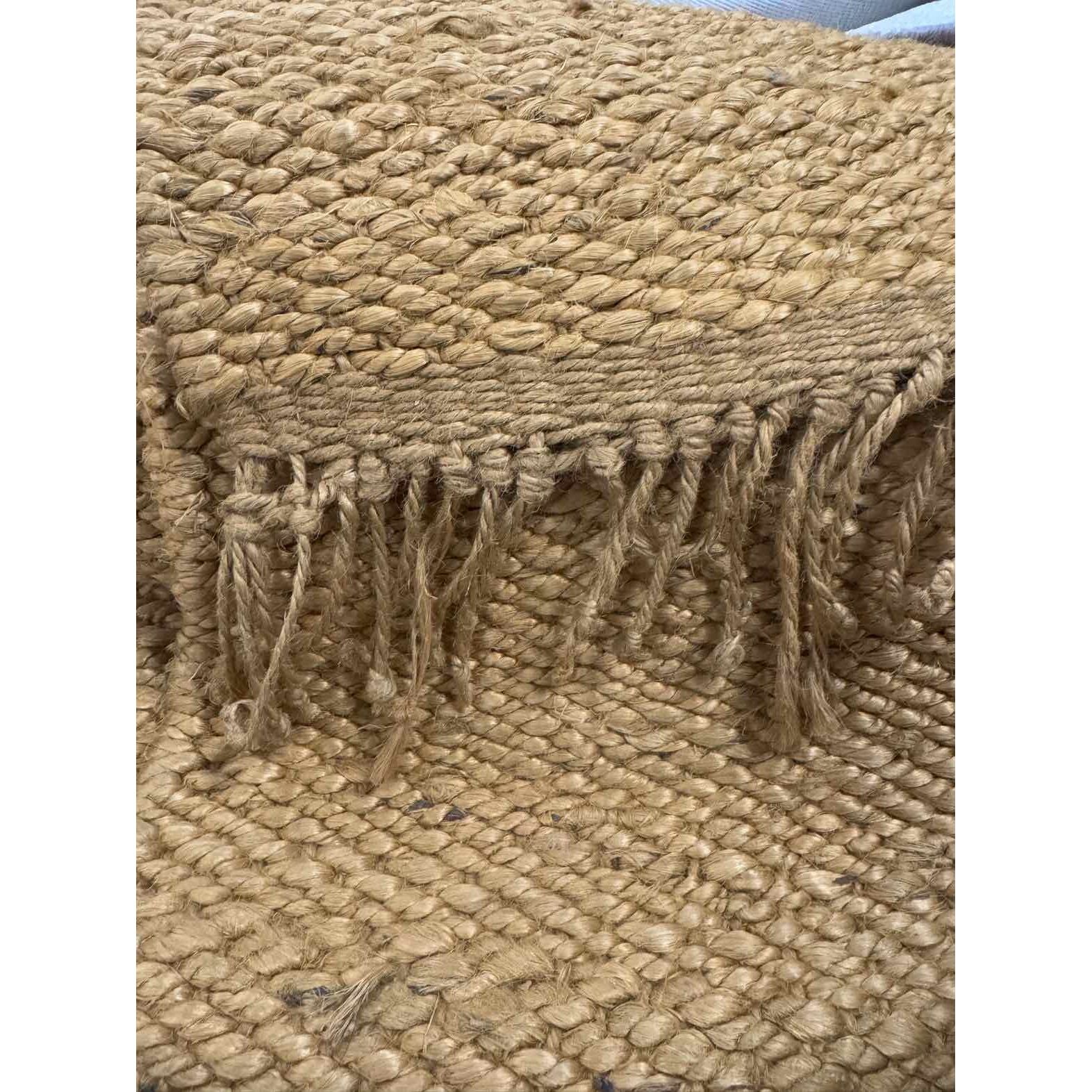 14-ft Camel Jute Fringe Rug