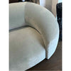 Custom Curved Sofa in Performance Velvet Seafoam 100"Wx38"Dx29"H