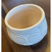 Glazed White Ceramic Lady Head Bowl