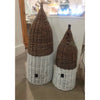Pair of White-Dipped Willow Cones by Vagabond Vintage