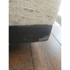 Custom Beige Weave Chaise Lounge on Dark Wood Legs w/ 3 Pillows - AS IS