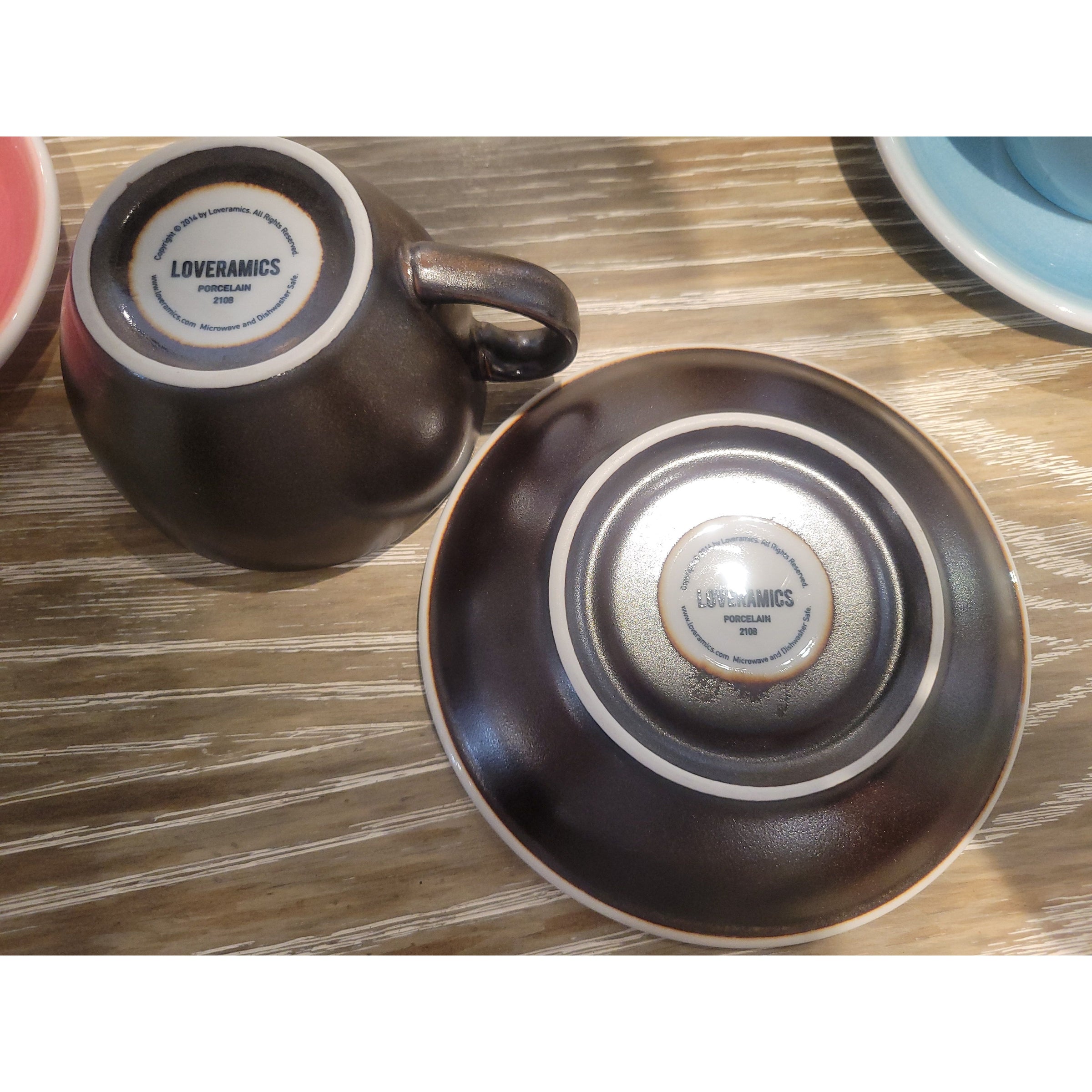 Loveramics Matte Black Porcelain Cup w/ Saucer