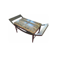 John Richard Modern Python Pattern Leather Lumley Bench