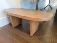 3-ft Oval Wood Side Table (AS IS)
