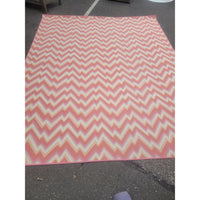 10.5x13-ft Grapefruit Chevron 'Catalyst' Wool Rug by Merida