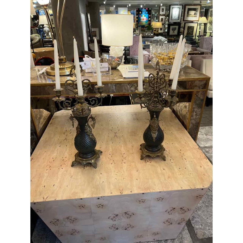 Pair of French Empire Style 1880's Candleabras