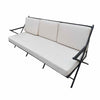 'Balta' Dark Gray Metal Sofa w/ Ivory Cushions by Made Goods