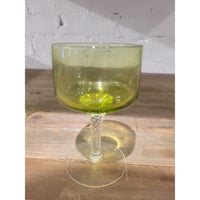 SET of Vintage Green Glass Drink Pitcher & 6 Glasses by Sasaki