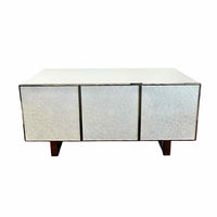 Hellios Capiz Shell 3-Door Entertainment Console w/ Steel Frame by Bernhardt