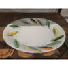 Italian Ceramic Oval Platter w/ Leaf Design