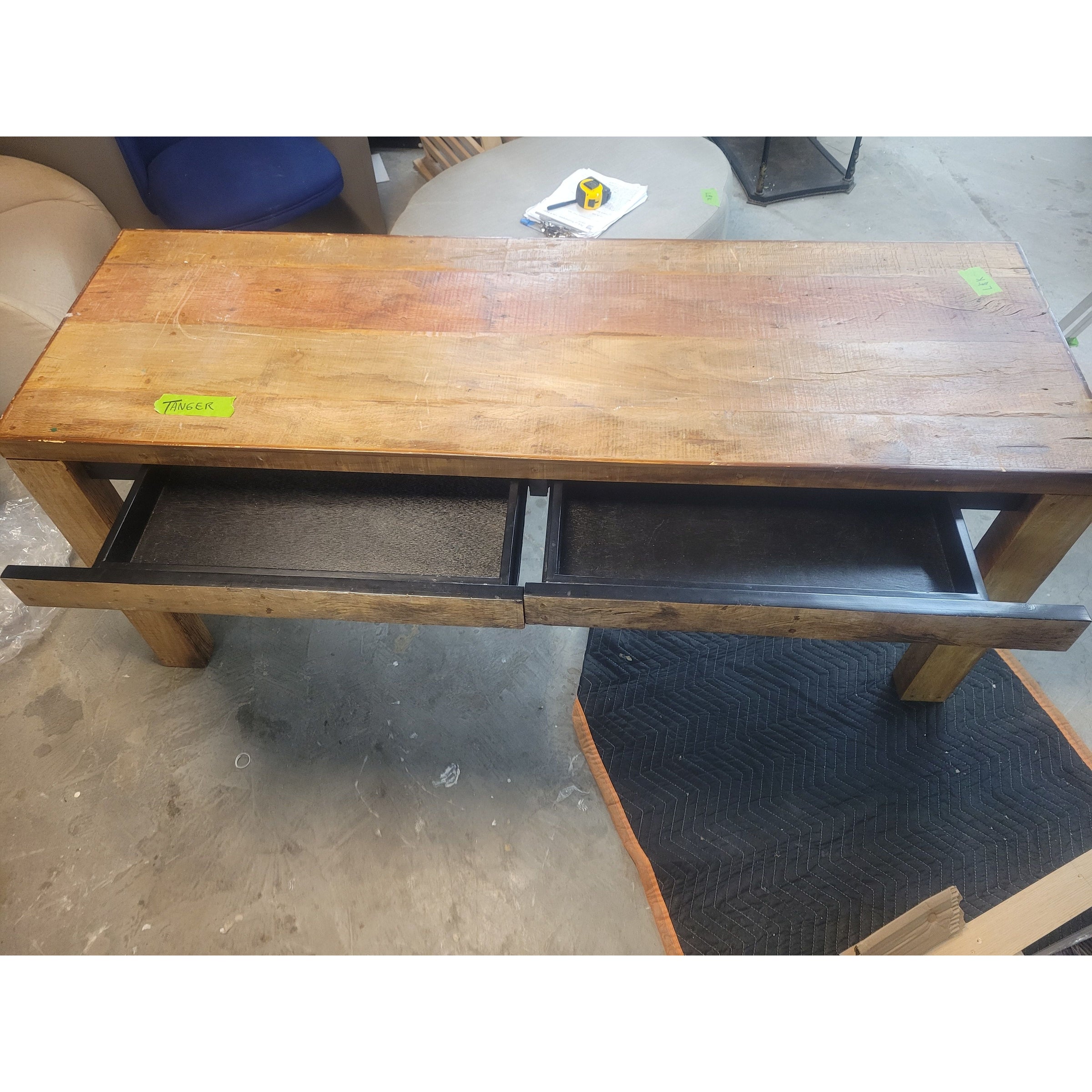 2-Drawer Reclaimed Oak Desk (AS IS)