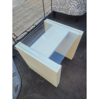 Shagreen Side Table w/ Glass Top