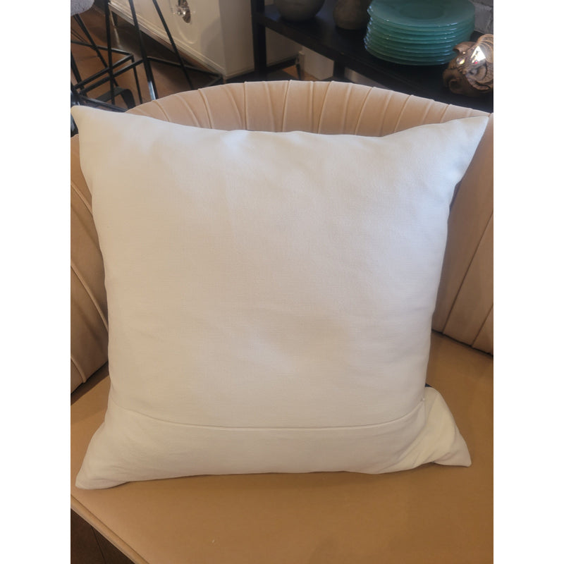 Custom Blue Circles on White Square Pillow