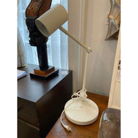 White Metal Adjustable Desk Lamp