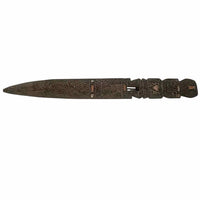 African Carved Wood Dagger