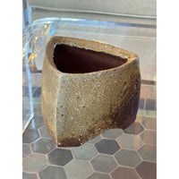 Ikebana Green Triangle Sculptural Vase