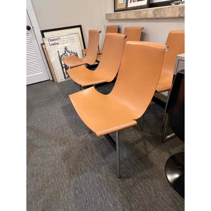 Gratz TG-10 Sling Tan Leather Chair & Chrome