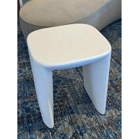 96G5YE6Z - Larissa White Plaster Side Table