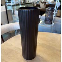 Haeger Fluted Gray Vase