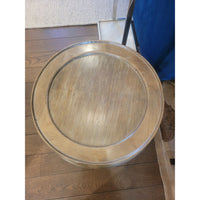 Asian Round Carved Wood Pedestal Table - colletteconsignment.com