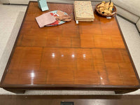 Custom Lacquered Walnut Coffee Table w/ Bamboo Insert (AS IS)