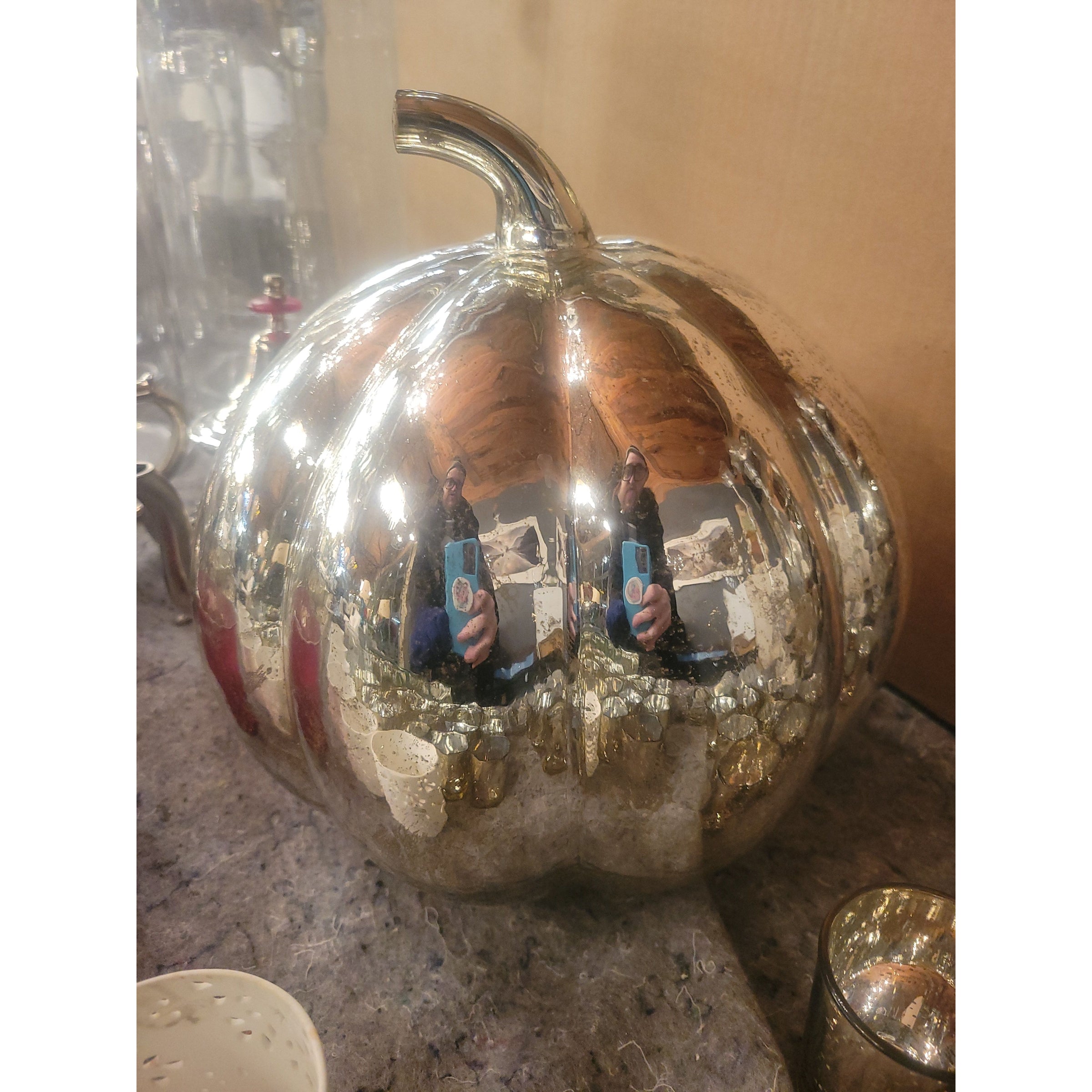 Mercury Glass Pumpkin