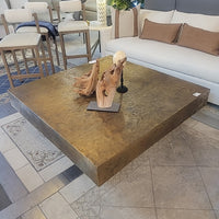 9WDLVVG4 - Sydney Hammered Brass Square Coffee Table