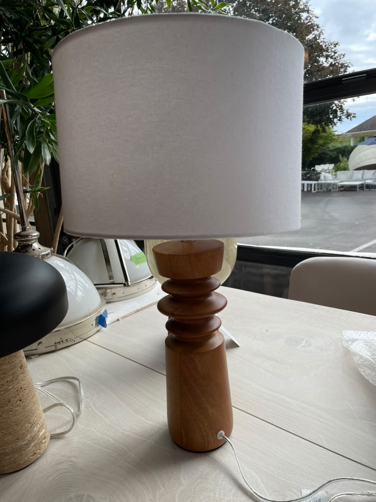 Pair of Wooden Table Lamps