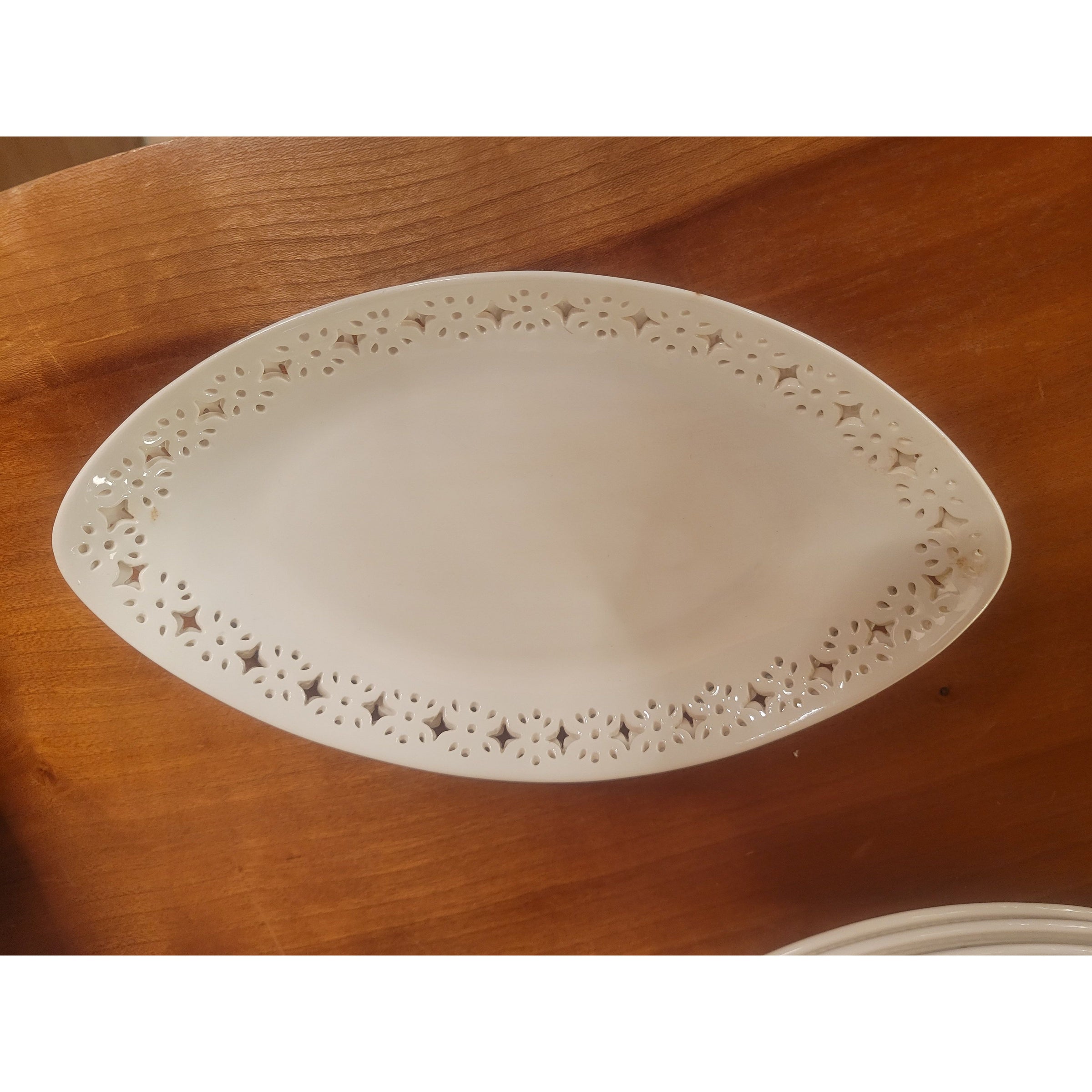 Pierced Porcelain Small Serving Plate by Hartley Greens