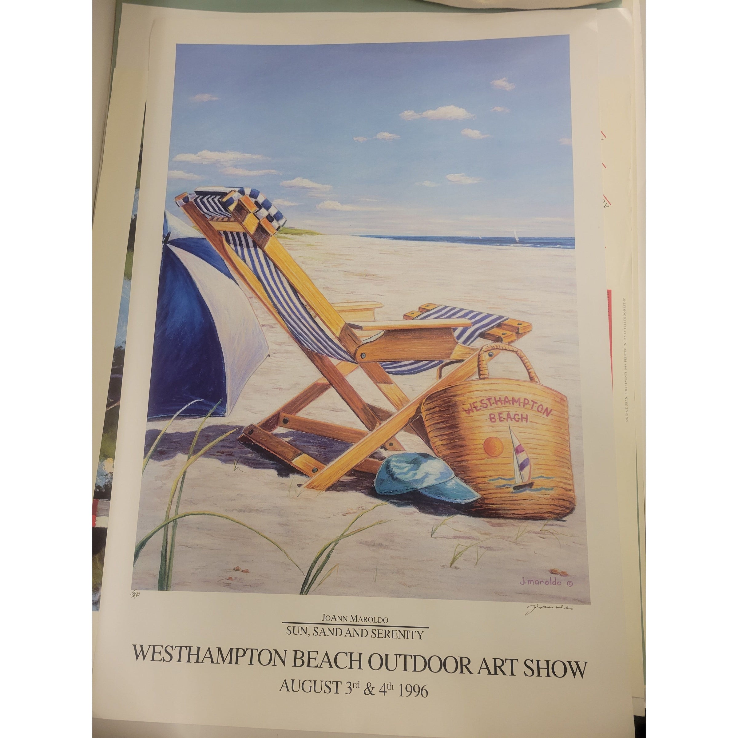 Signed 1996 Westhampton Beach Outdoor Art Show Poster by JoAnn Maroldo