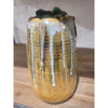 Majolica Style Ceramic Wrapped Leaf Vase by Mann