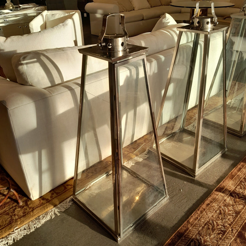 Large Glass & Metal Lantern by Tozai Home