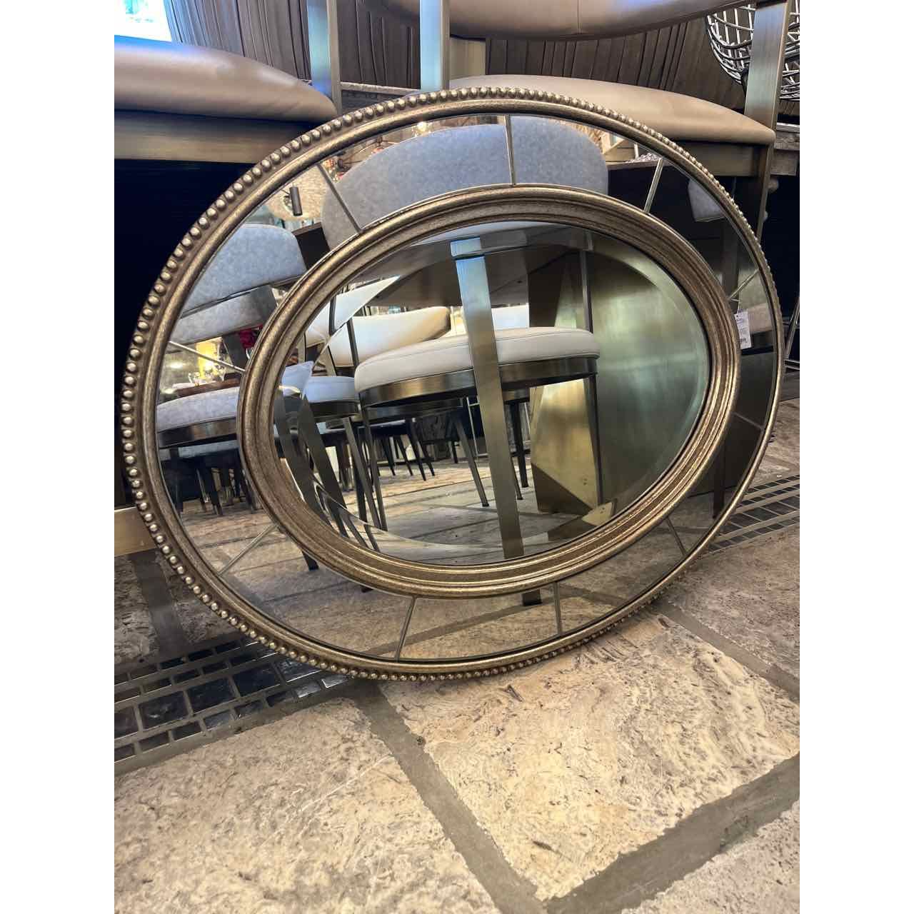 Oval Silver Mirror