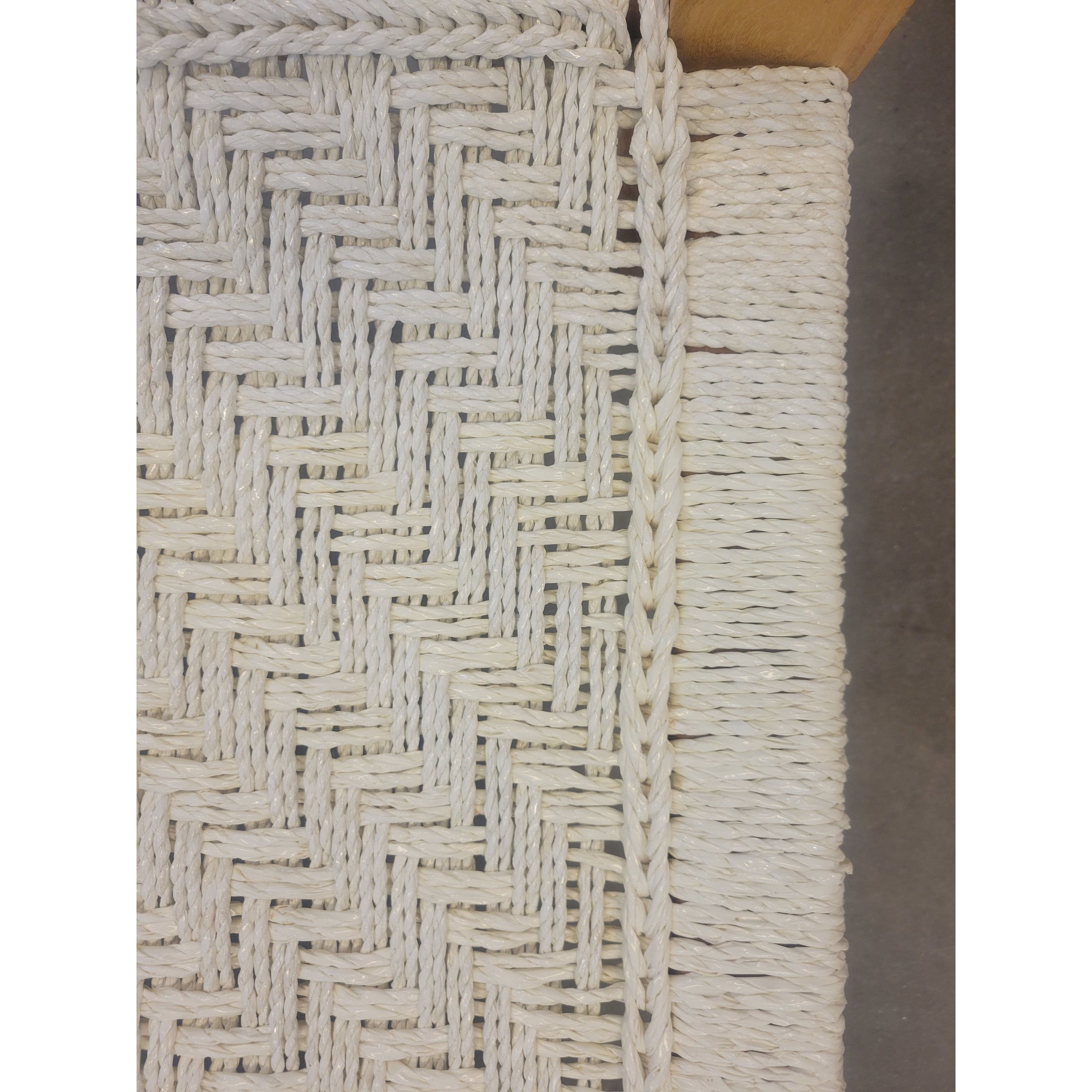 White Woven Rope Bench by Calypso Home - AS IS