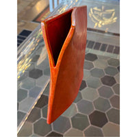 Ikebana Vermilion Wedge Sculptural Vase