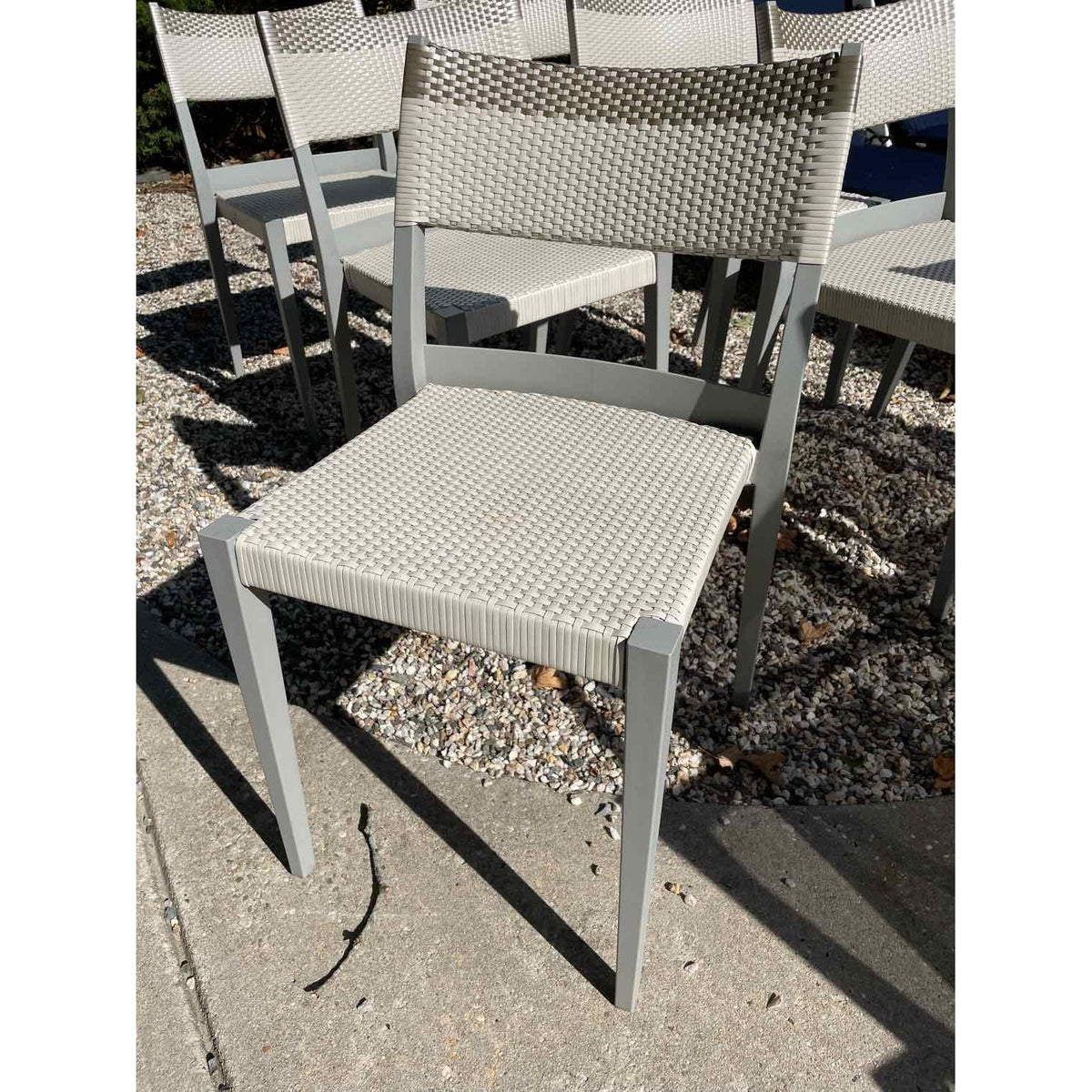 SET of 6 All Weather Wicker Play Side Chairs by Dedon (AS IS) - colletteconsignment.com