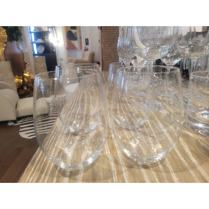 SET of 4 Riedel Stemless Wine Glasses - colletteconsignment.com