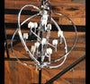 Silver Globe Chandelier 36"Dx39'H