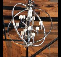 Silver Globe Chandelier 36"Dx39'H