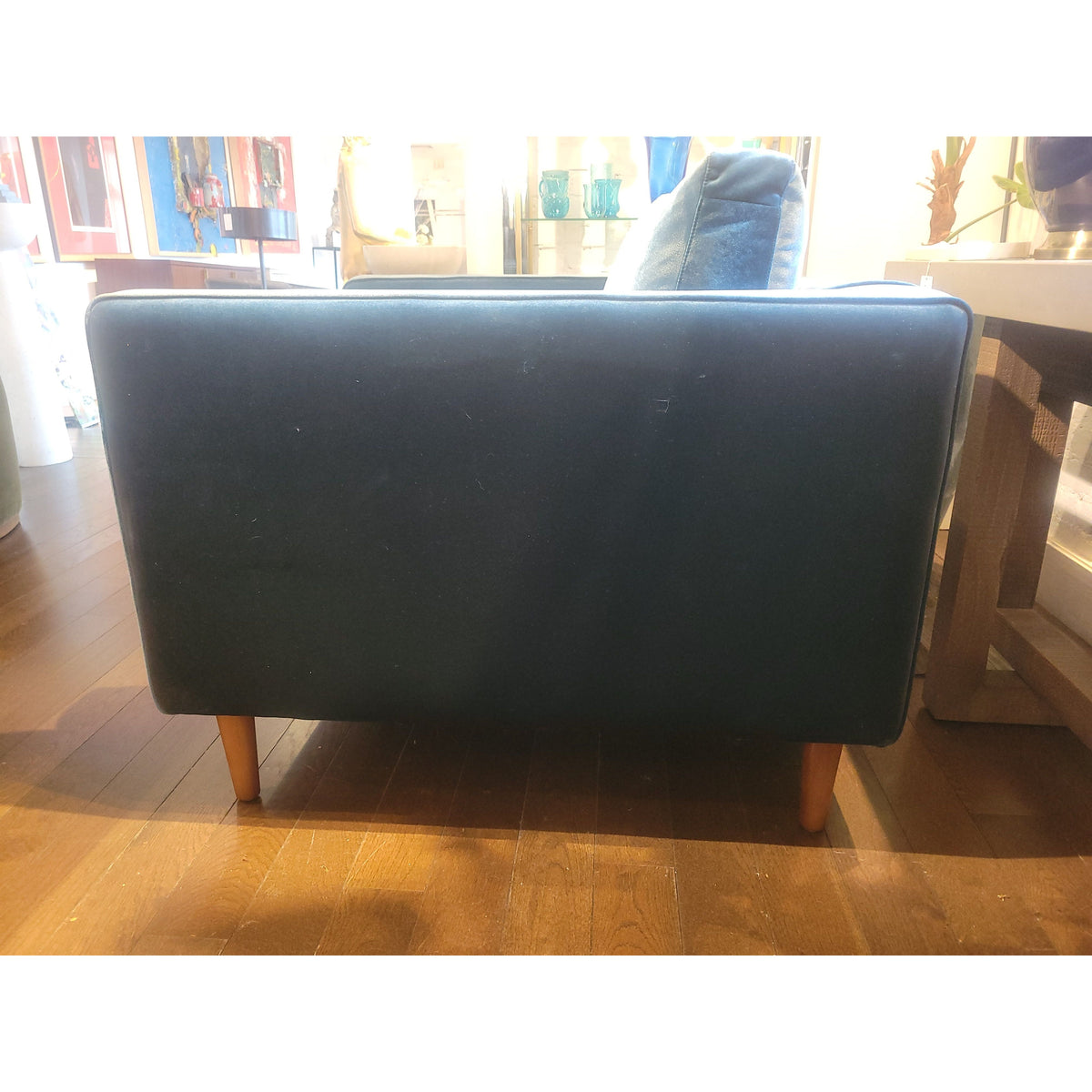 PAIR of Blue Velvet Luca Arm Chairs by Rove Concepts