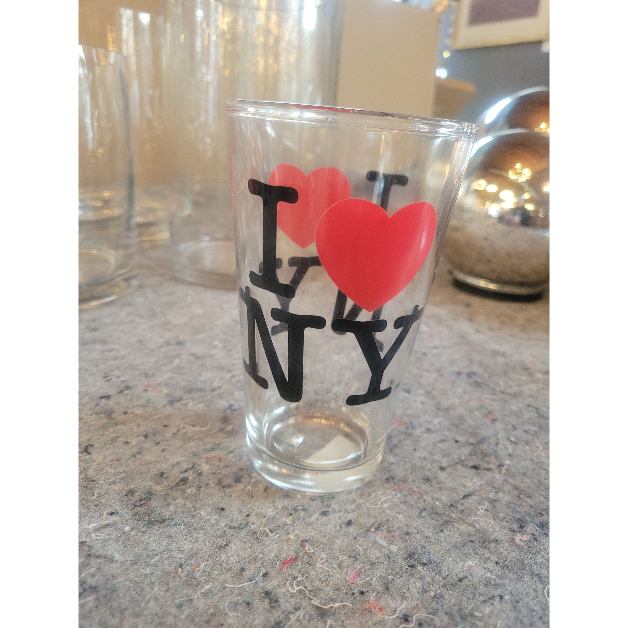 Set of 6 'I Love NY' Glasses
