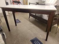 Vintage Mahogany Console Table w/ White Marble Top (AS IS)