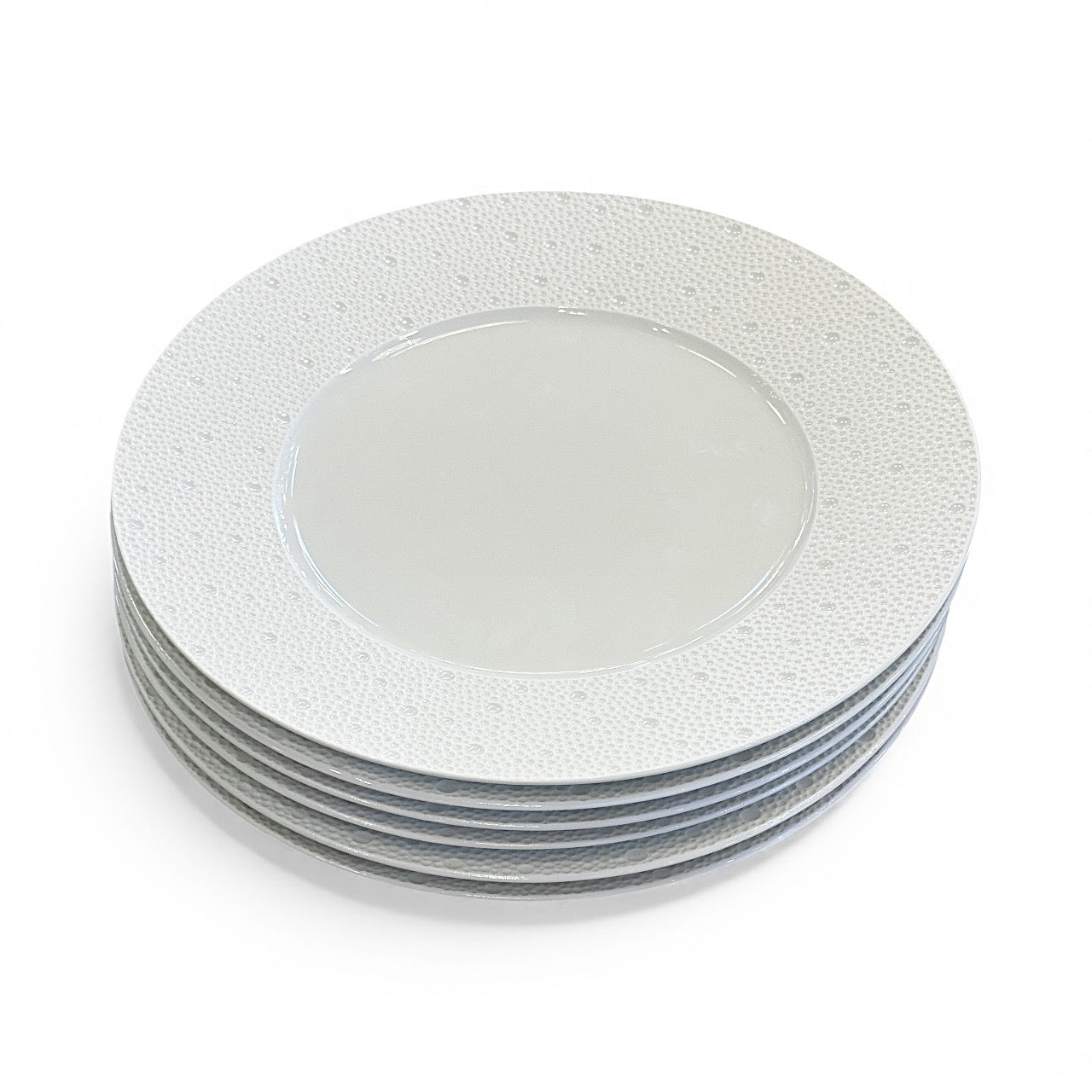 SET of 6 Porcelain Dinner Plates by Bernardaud